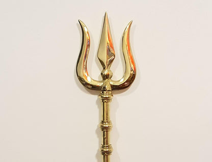 Large Lord Shiva full size 5 feet tall Brass Trishul ( Trident ),quality product