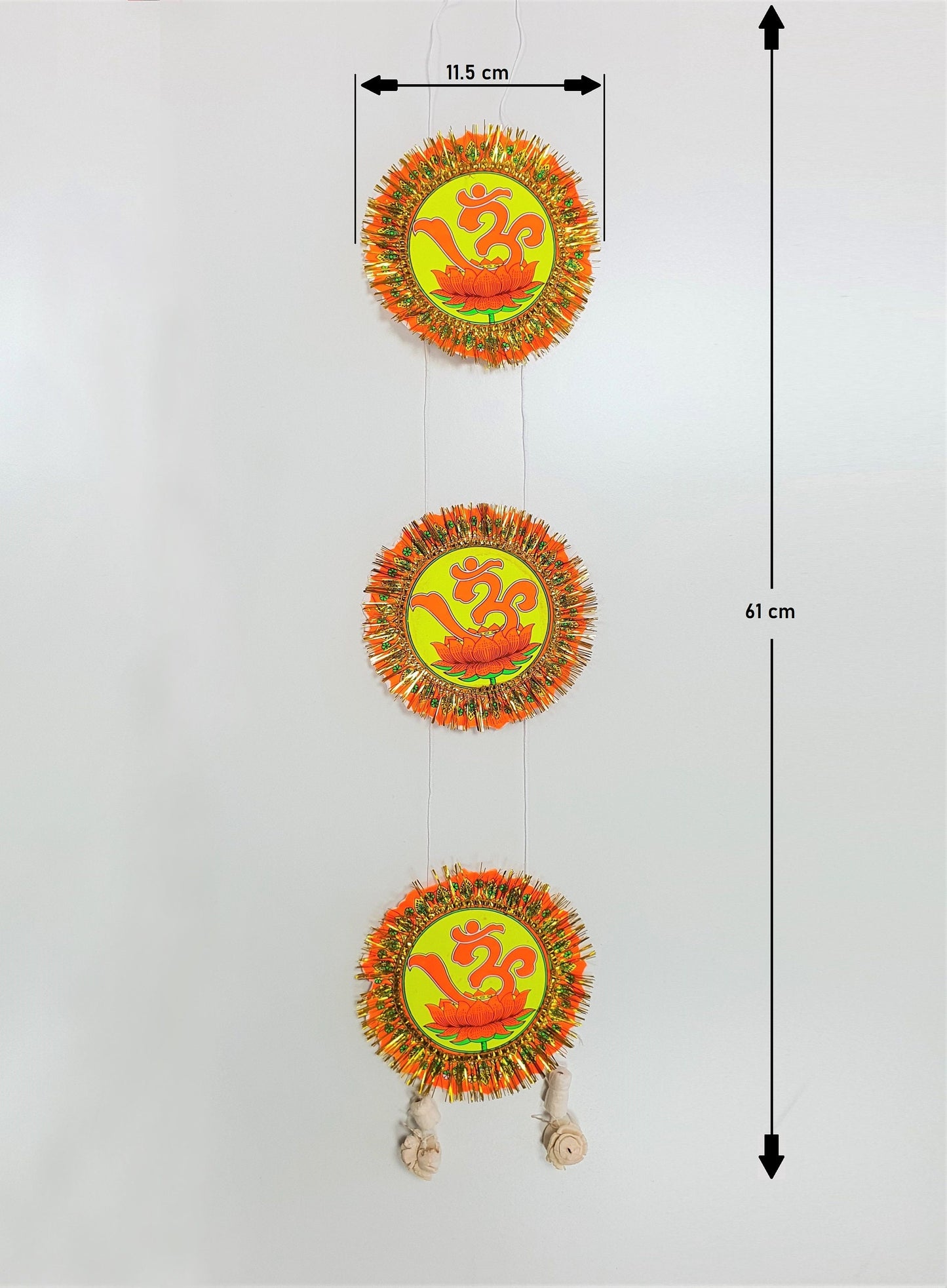 Om Logo Chandmala , 2 x For Decoration/Pooja/Puja Prayer Purposes