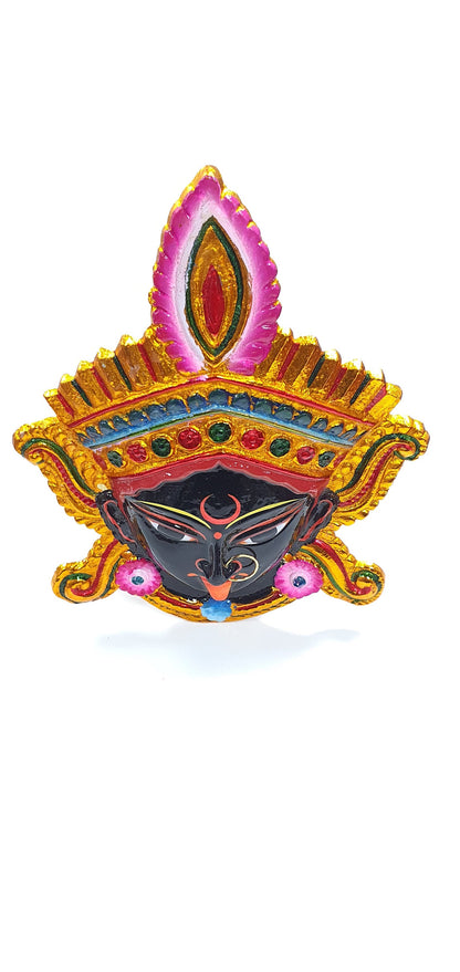 Goddess Kali Maa/Mata ( Durga ) Wall Hanging Face With Nose Ring , Solid Alloy