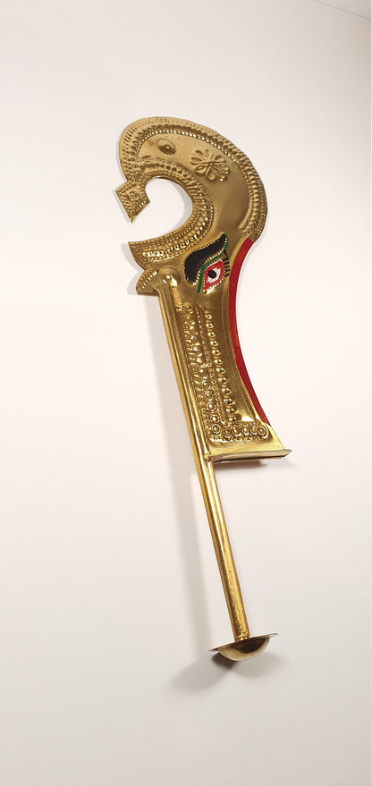 Goddess Kali Scythe , Brass Sickle shaped weapon