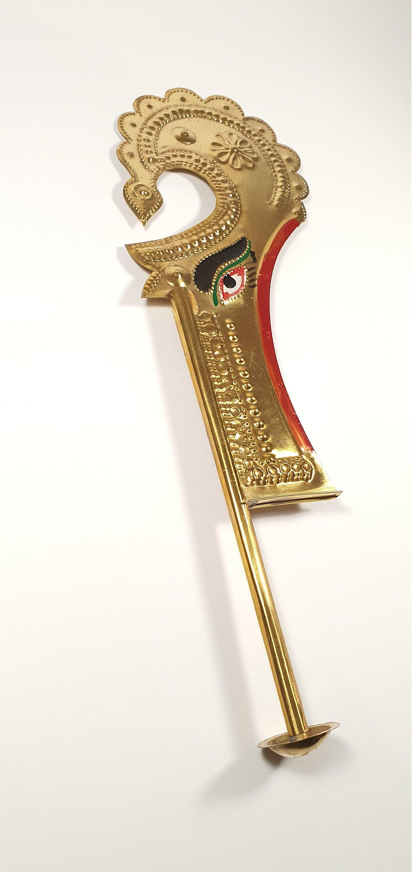 Goddess Kali Scythe , Brass Sickle shaped weapon