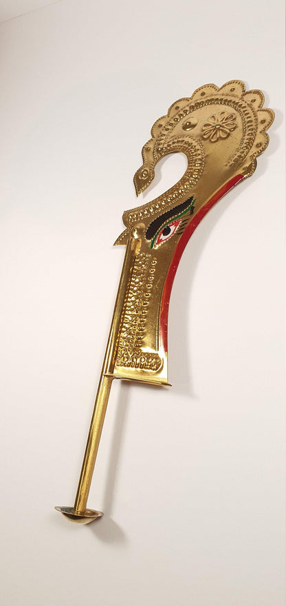 Goddess Kali Scythe , Brass Sickle shaped weapon