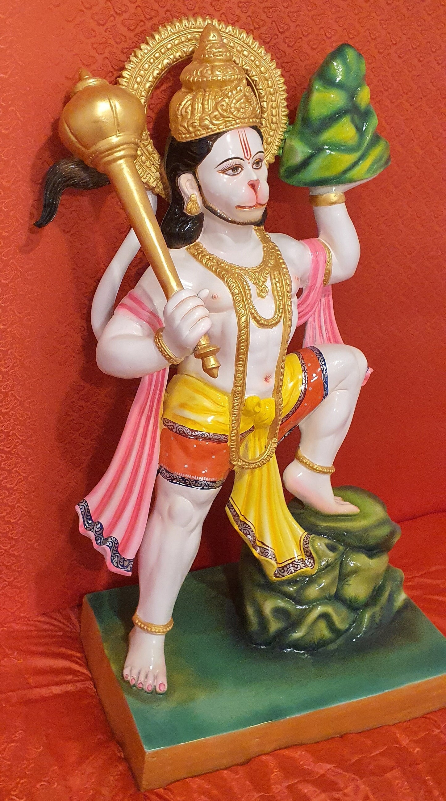 Rare Custom Hand Made Extremely Large Lord Hanuman/Bajrangbali. 1 of a kind.