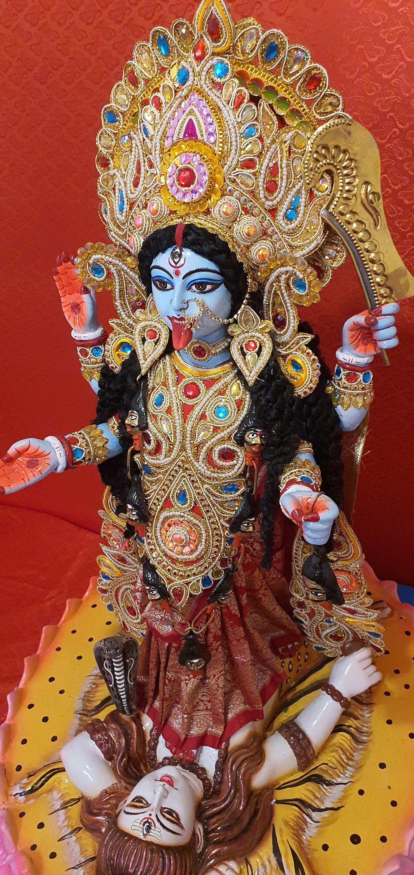 Rare Custom Hand Made Large Kali Maa/Mata Statue. 1 of a kind.