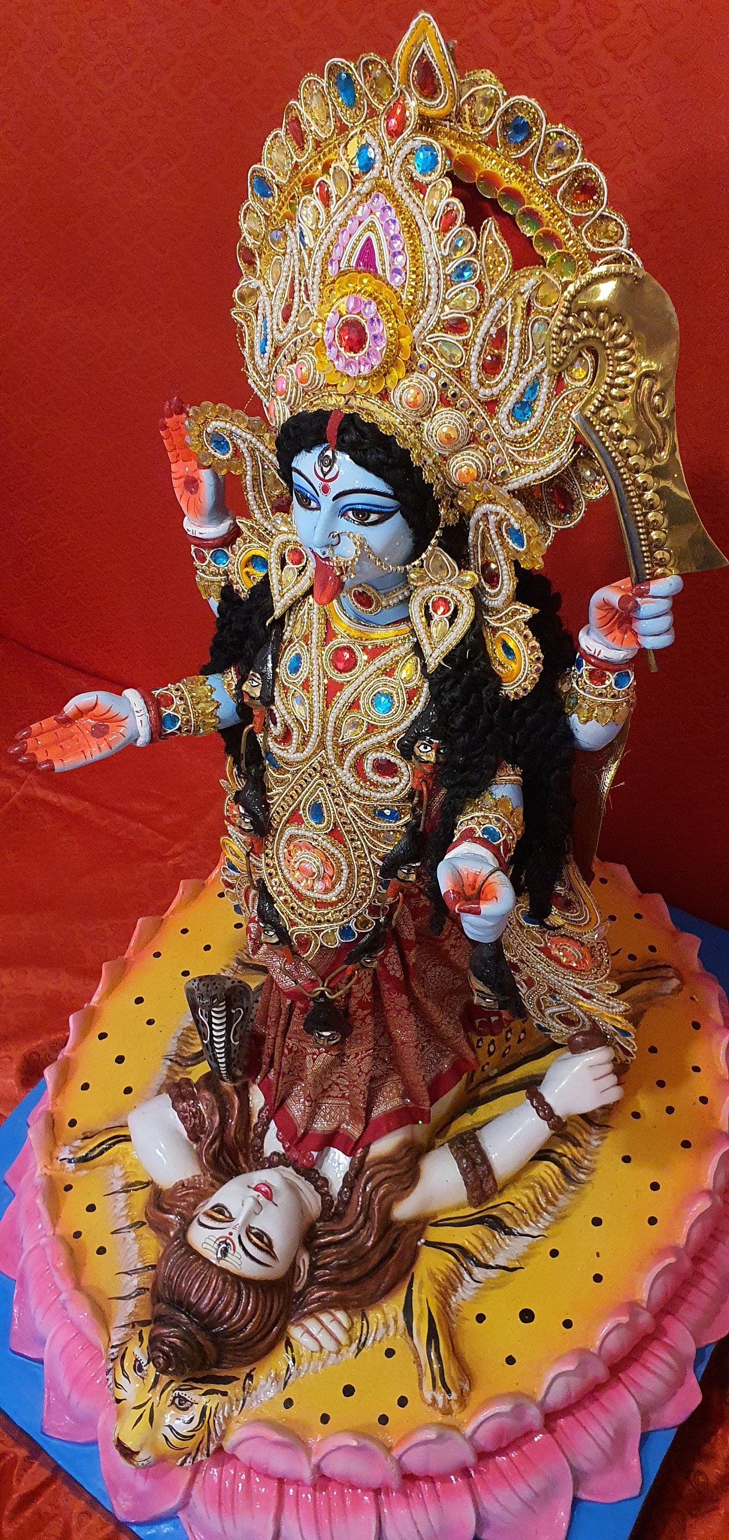 Rare Custom Hand Made Large Kali Maa/Mata Statue. 1 of a kind