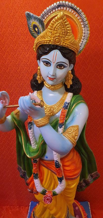 Rare Custom Hand Made Extremely Large Lord Krishna Statue. 1 of a kind.