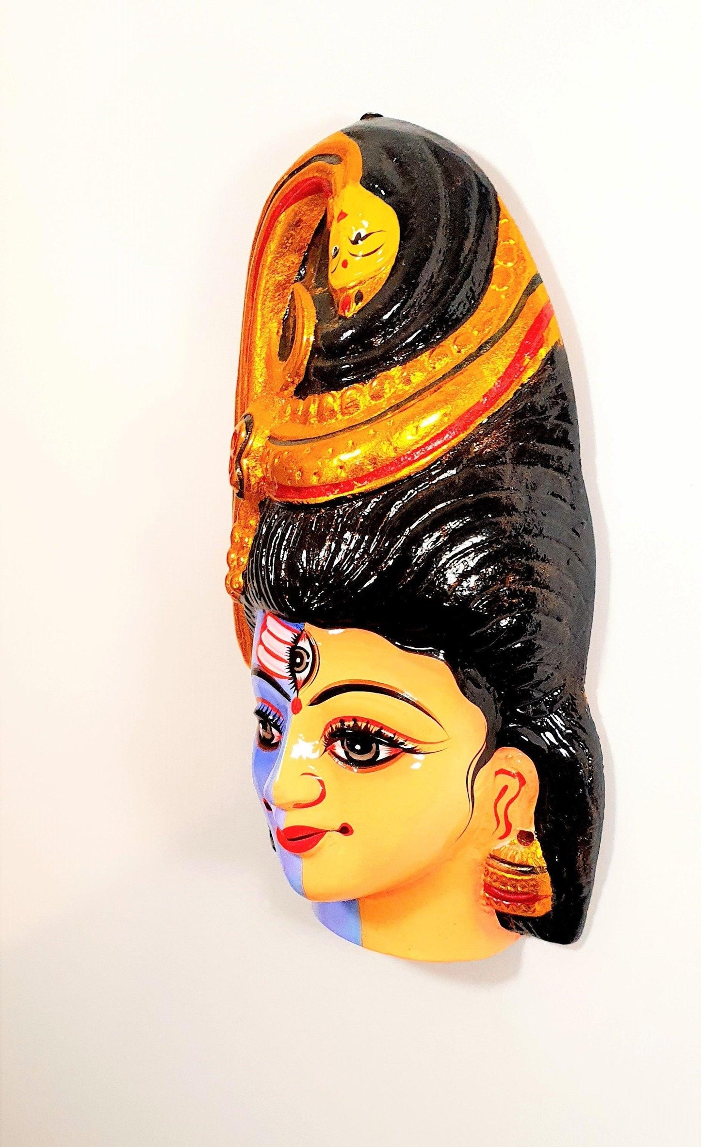 Rare Ardhanarishvara, Shiva/Parvati Wall Hanging Face