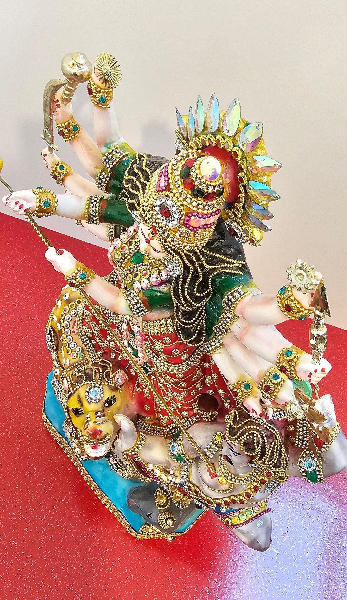 Large Rare decorated Goddess Durga Statue