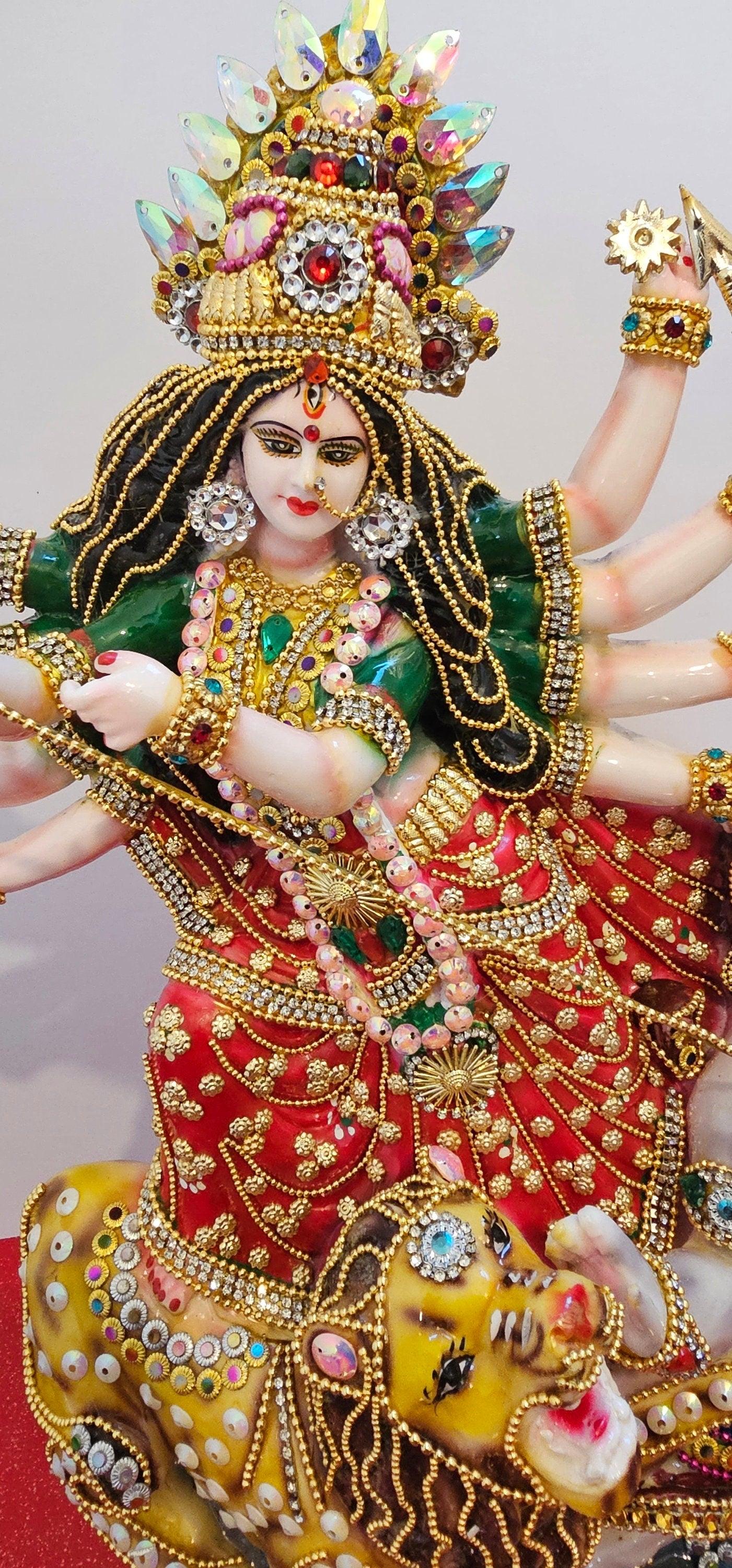 Large Rare decorated Goddess Durga Statue