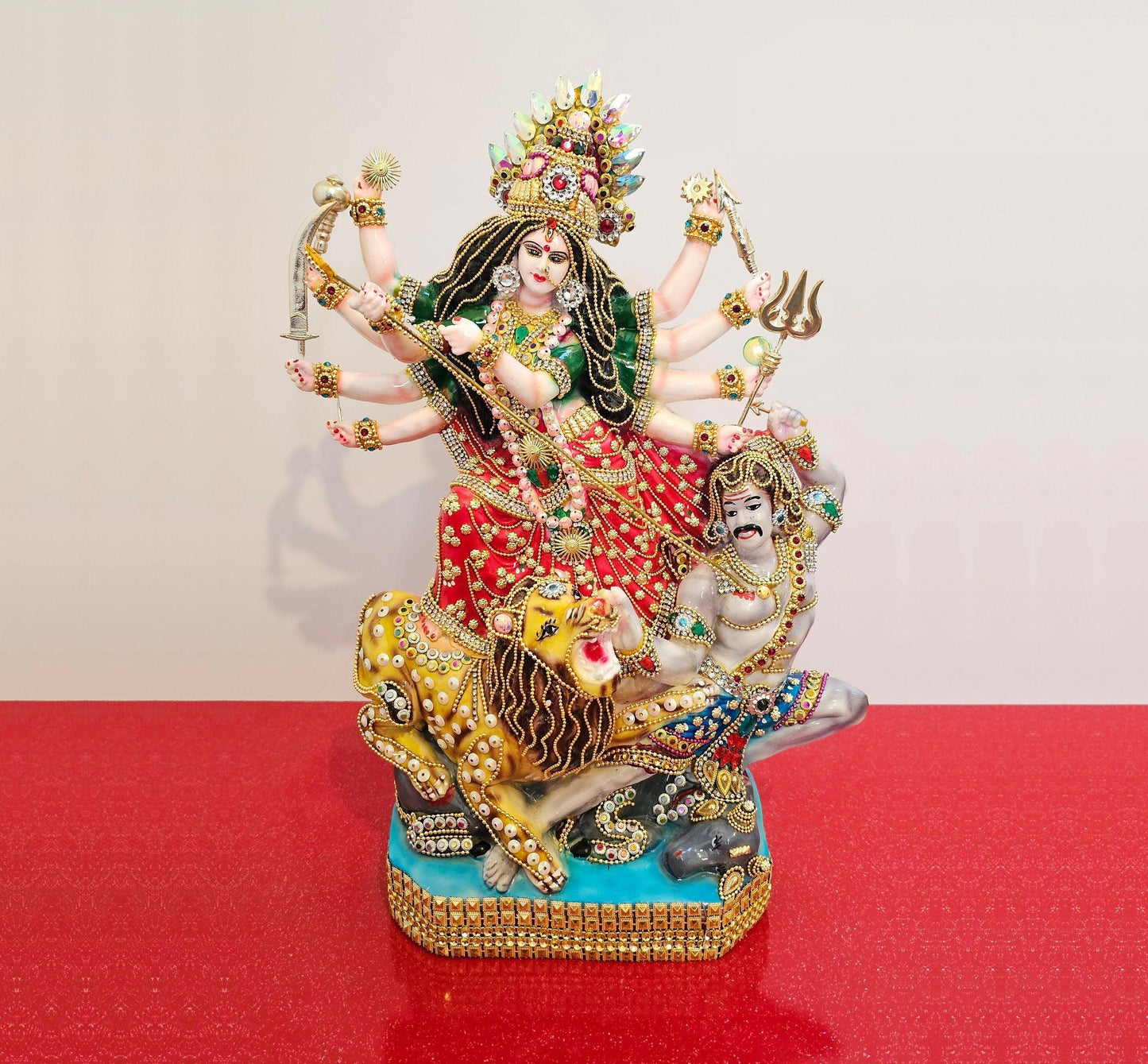 Large Rare decorated Goddess Durga Statue