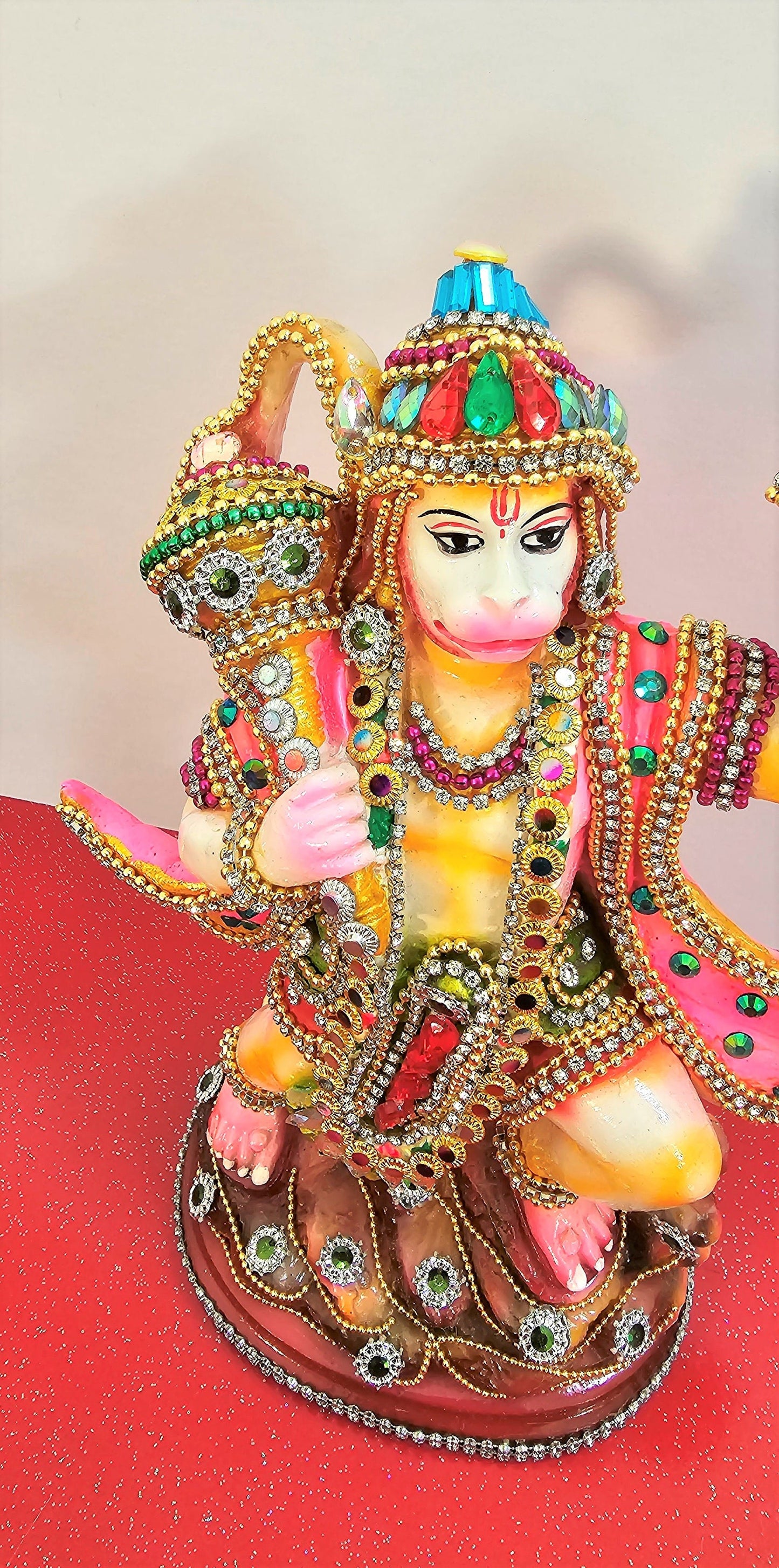 Rare hand decorated Lord Hanuman ( Bajrangbali ) statue