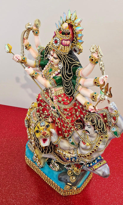 Large Rare decorated Goddess Durga Statue