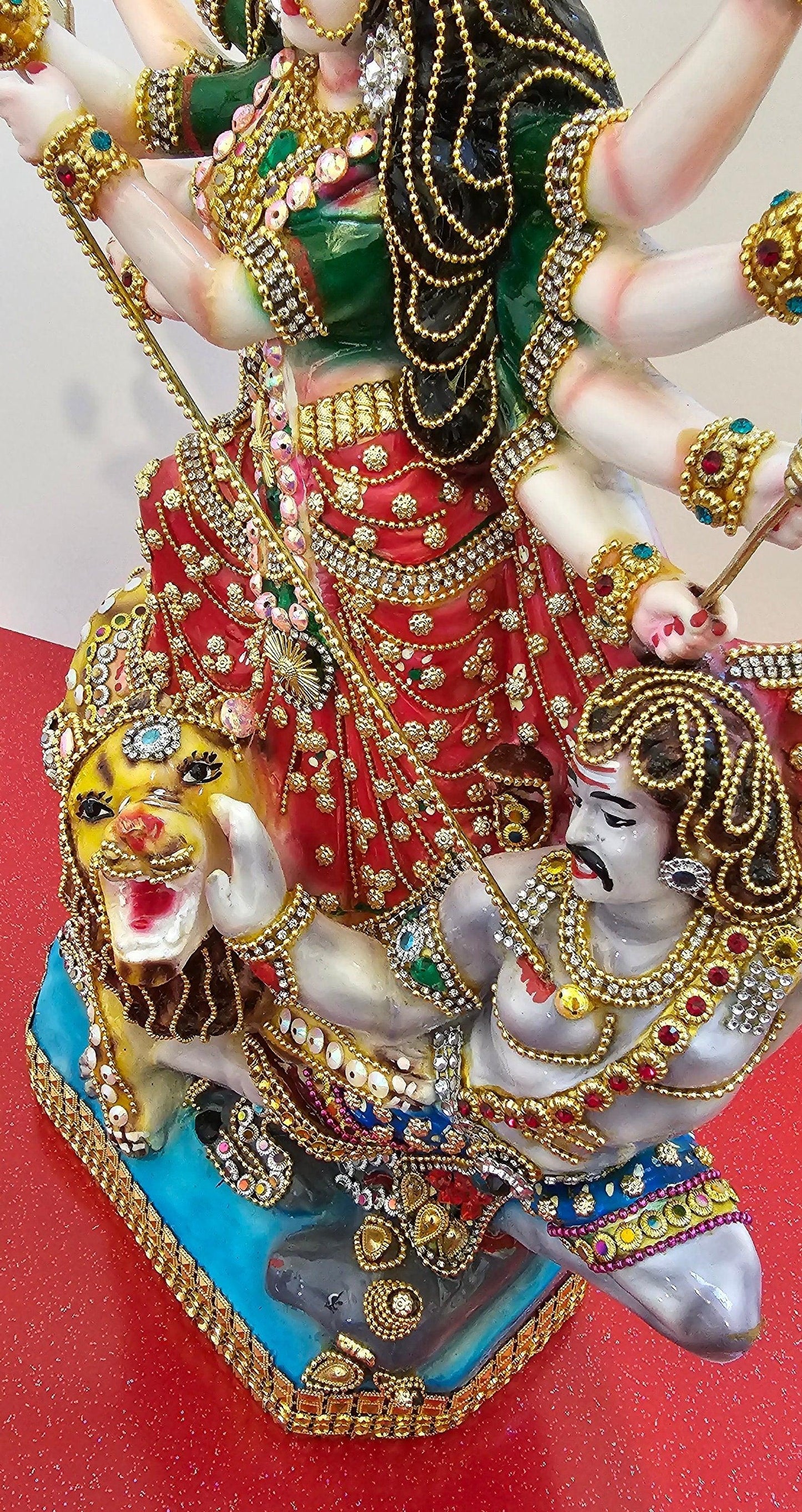 Large Rare decorated Goddess Durga Statue