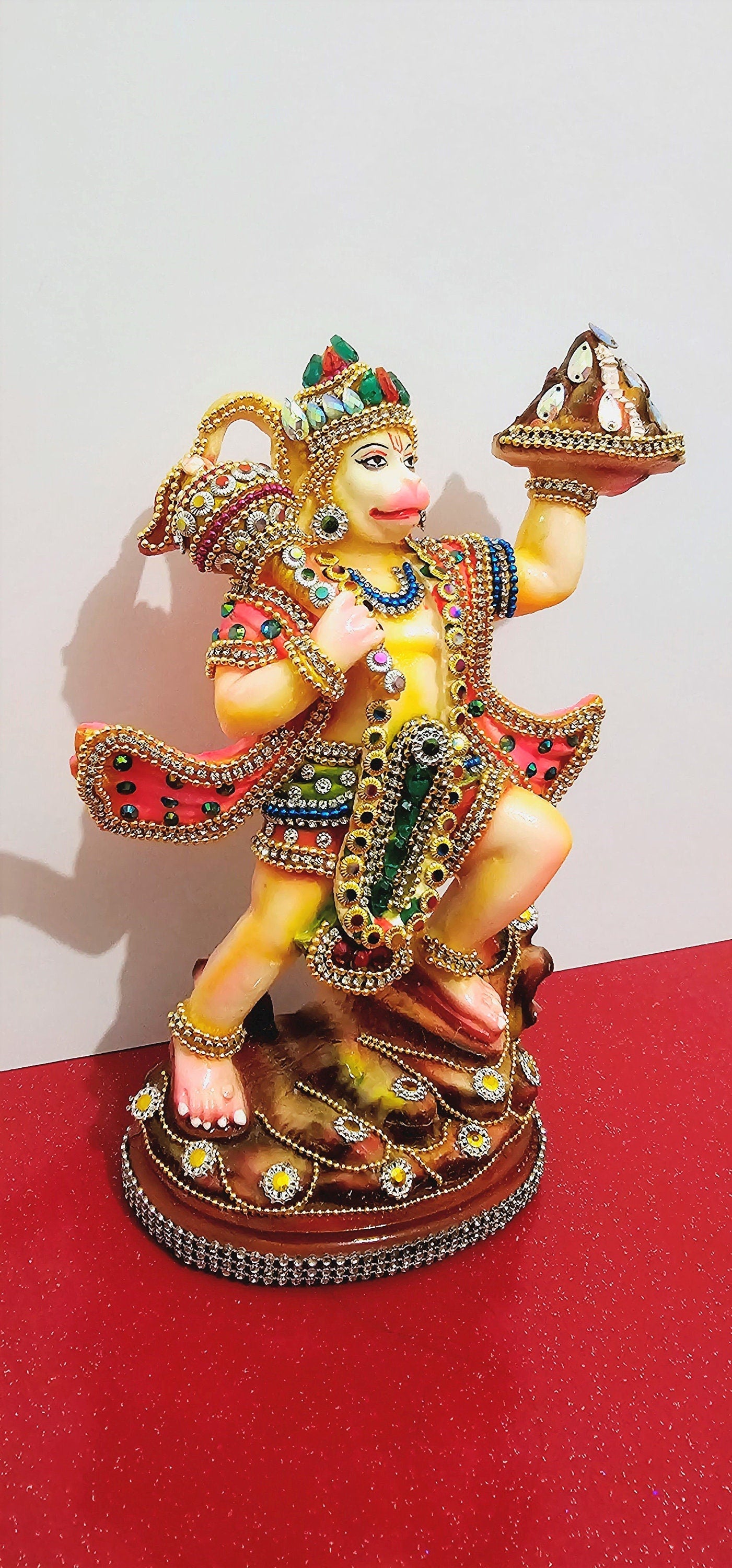 Rare hand decorated Lord Hanuman ( Bajrangbali ) statue